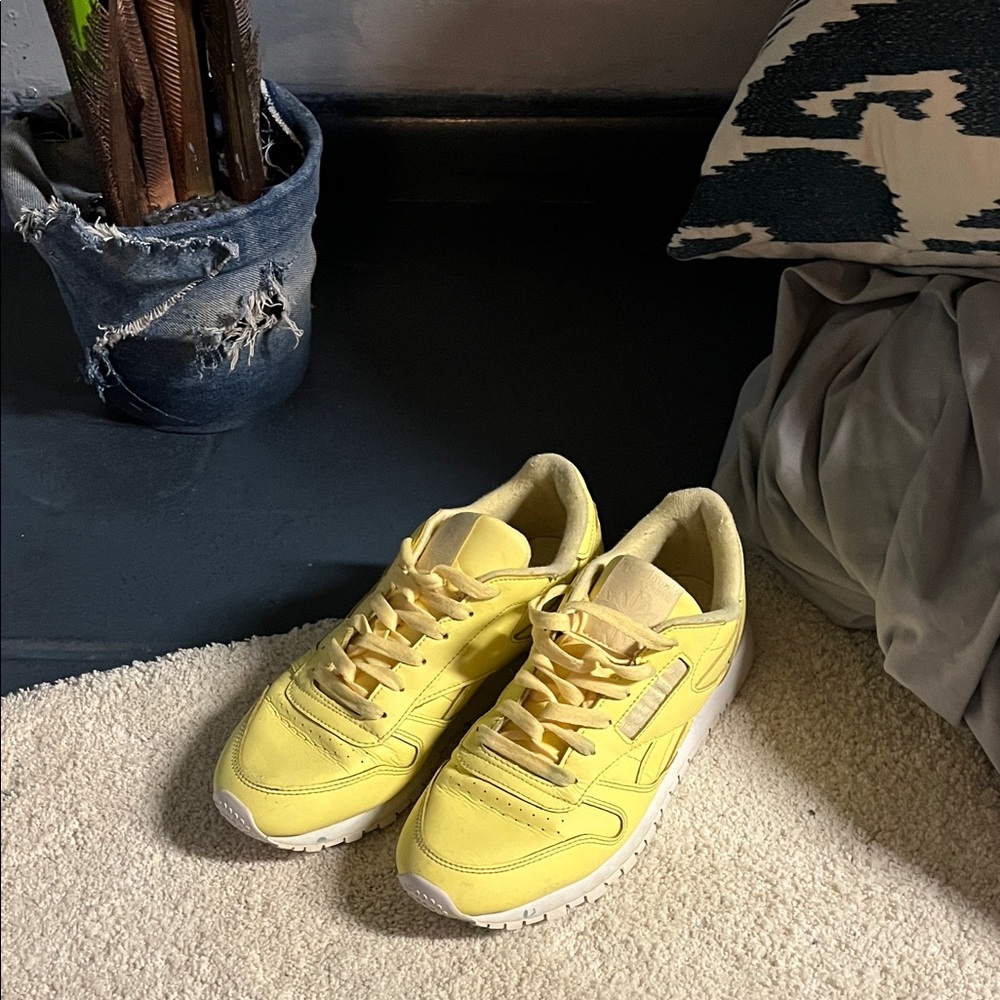 Reebok Yellow Athletic Shoes